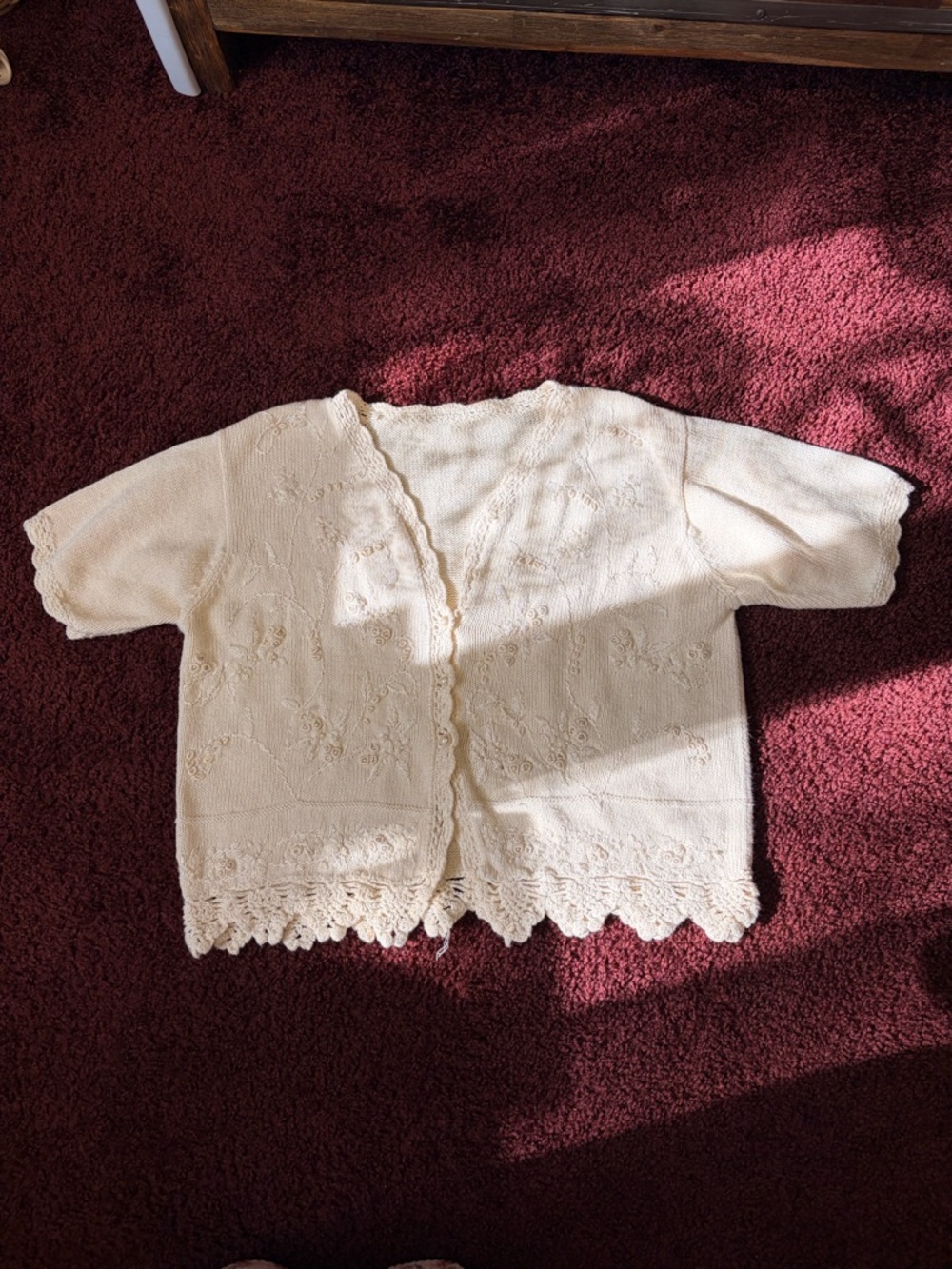 Vintage short sleeve cardigan